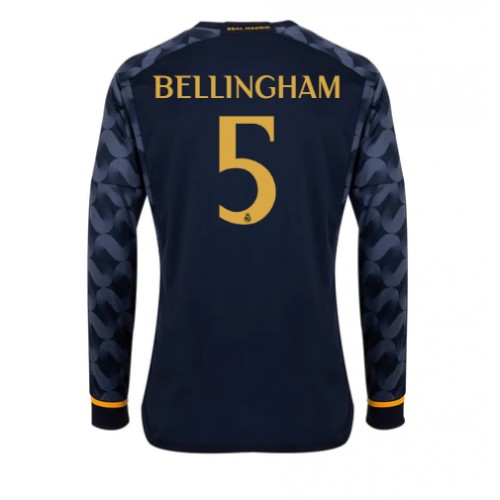 Maillot de foot Real Madrid Jude Bellingham #5 Extérieur 2023-24 Manche Longue